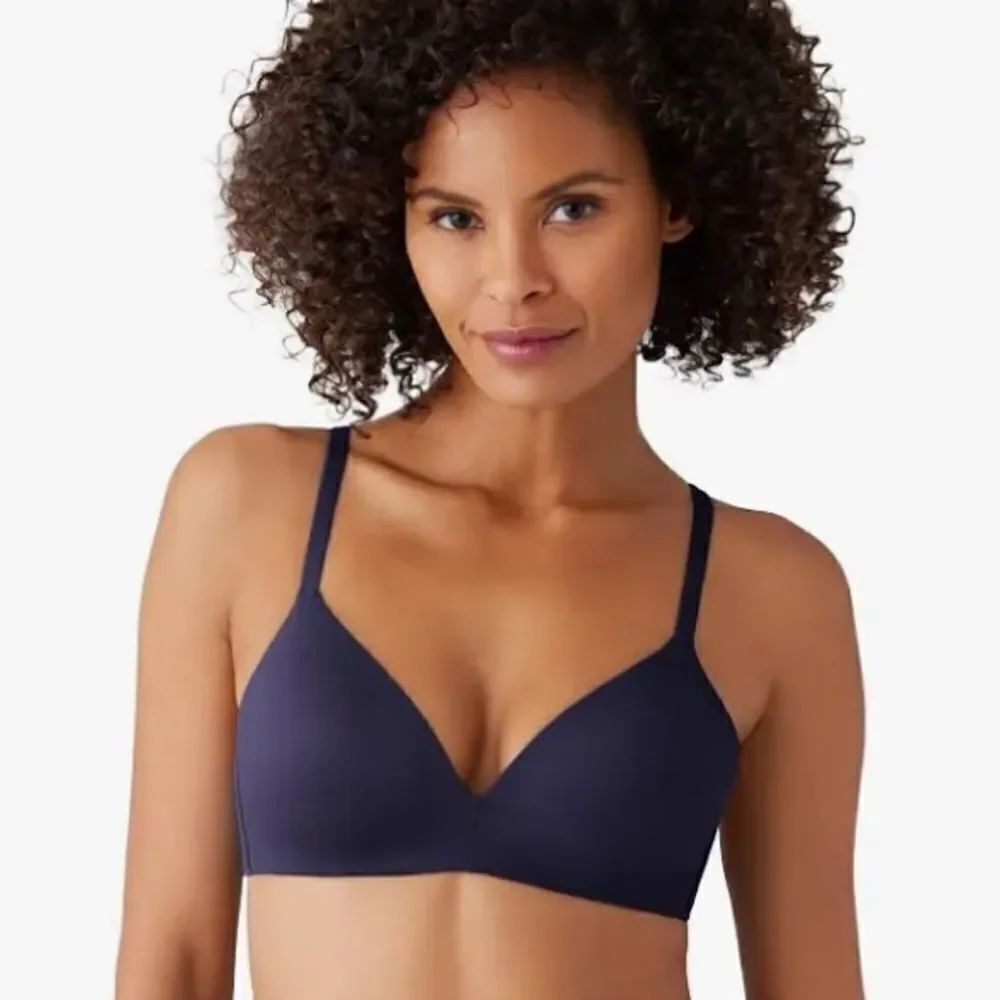 Wacoal How Perfect Wire Free T-Shirt Bra navy blue size 32D